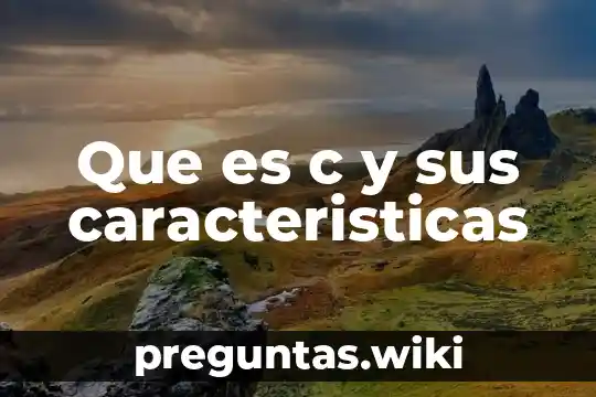 Que es c y sus caracteristicas