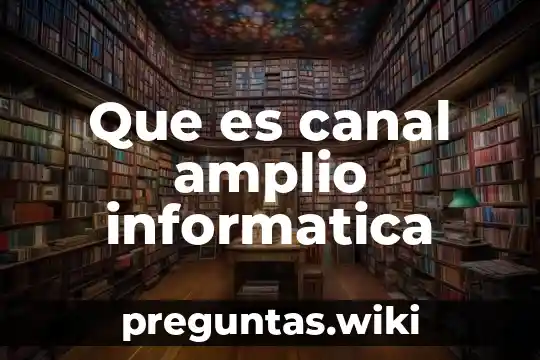 Que es canal amplio informatica