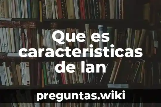 Que es caracteristicas de lan