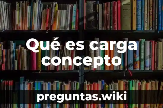 Qué es carga concepto