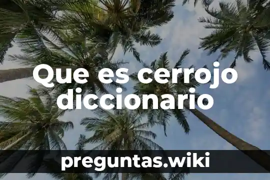 Que es cerrojo diccionario