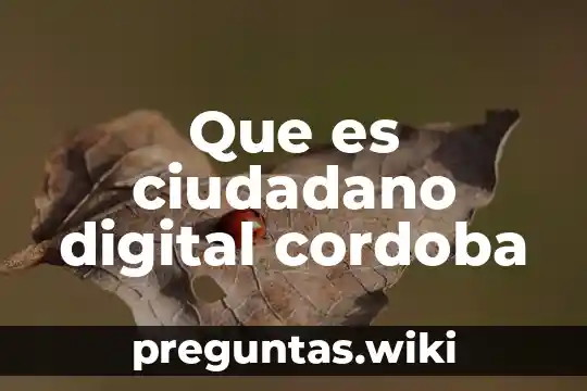 Que es ciudadano digital cordoba