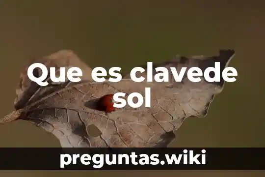Que es clavede sol