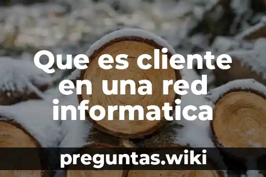 Que es cliente en una red informatica
