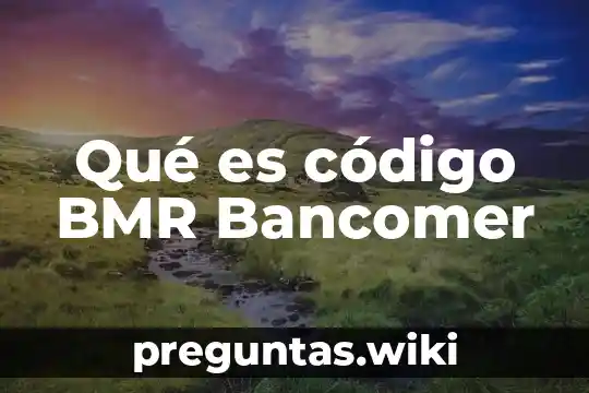 Qué es código BMR Bancomer