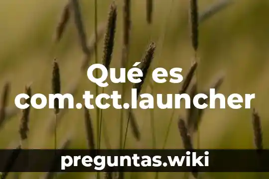 Qué es com.tct.launcher