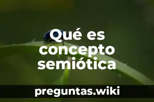 Qué es concepto semiótica