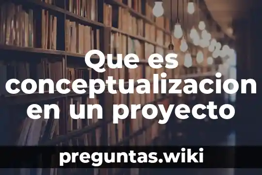 Que es conceptualizacion en un proyecto