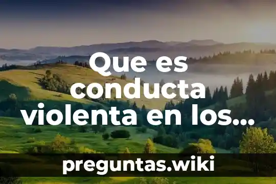 Que es conducta violenta en los niños