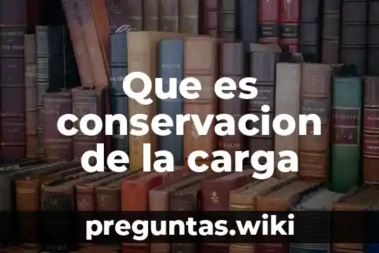 Que es conservacion de la carga