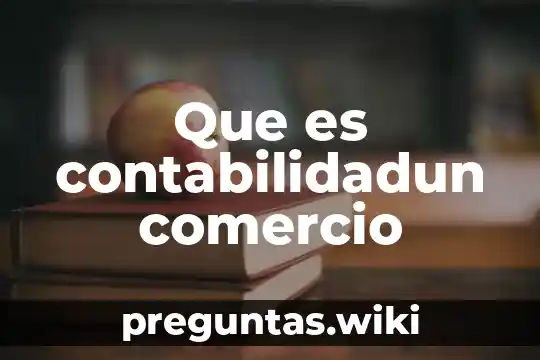 Que es contabilidadun comercio