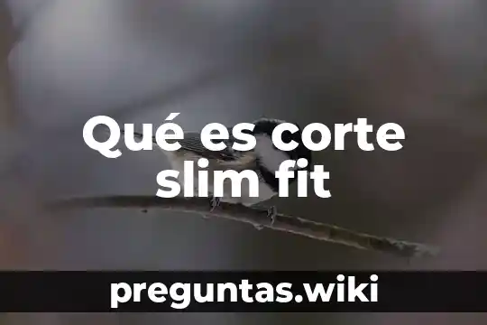 Qué es corte slim fit