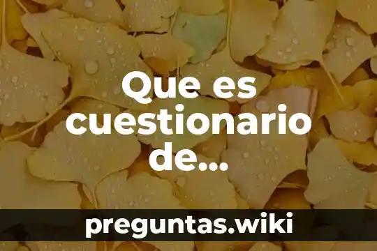 Que es cuestionario de evaluaciones y motivacion para lo mexicanos