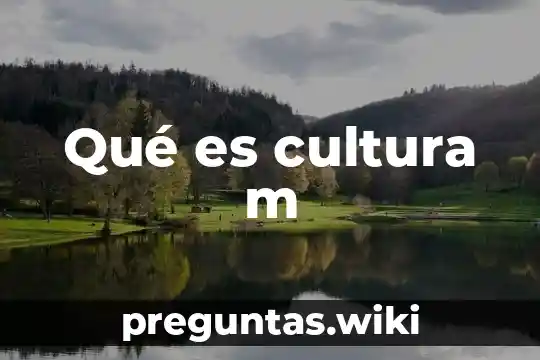 Qué es cultura m