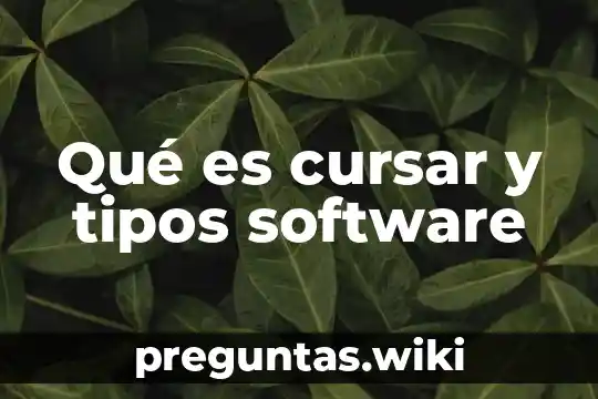 Qué es cursar y tipos software