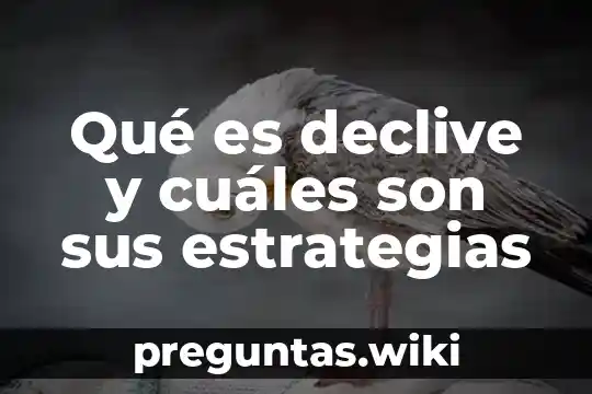 Qué es declive y cuáles son sus estrategias