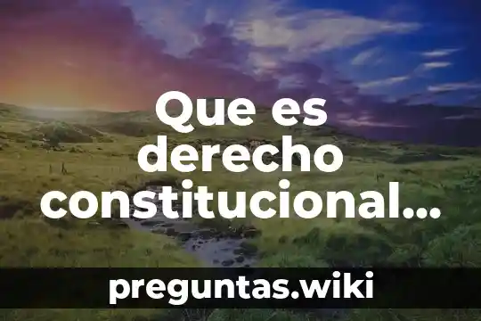 Que es derecho constitucional para ignacio burgoa