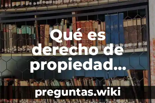 Qué es derecho de propiedad explicado para niños