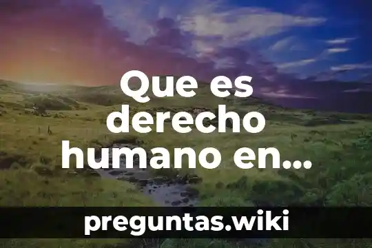 Que es derecho humano en issn