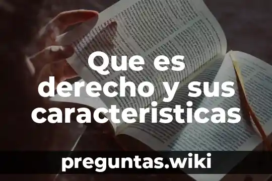 Que es derecho y sus caracteristicas