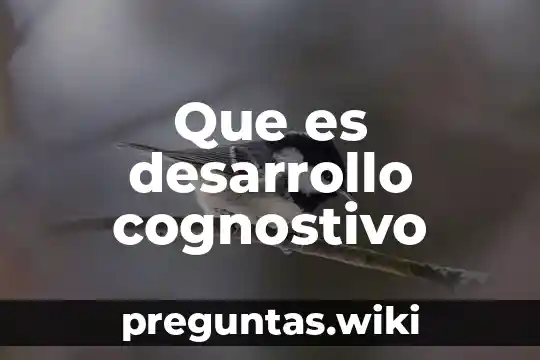Que es desarrollo cognostivo