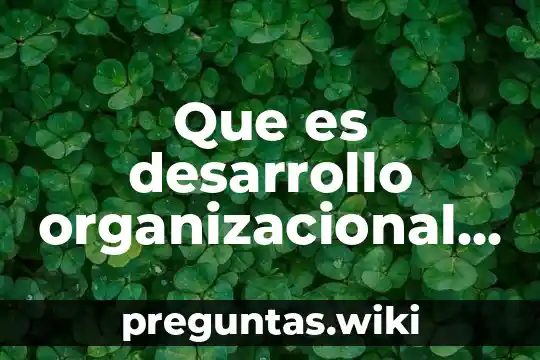 Que es desarrollo organizacional en la familia