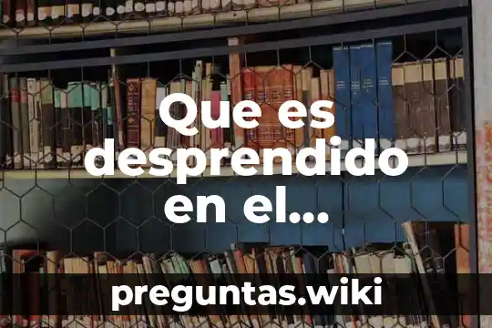 Que es desprendido en el diccionario