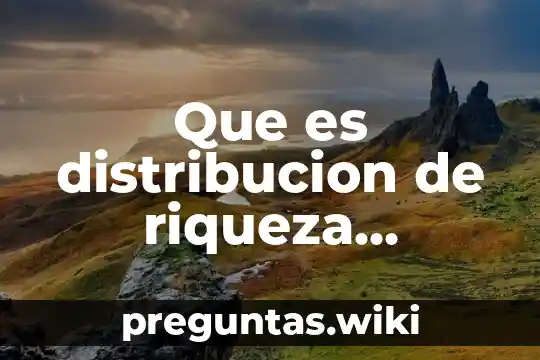 Que es distribucion de riqueza definicion