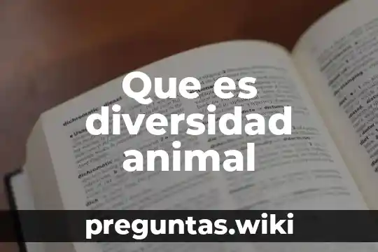 Que es diversidad animal