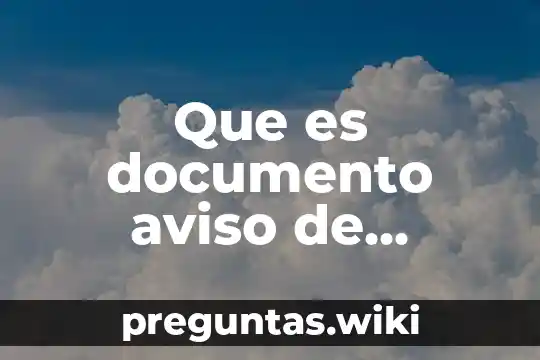 Que es documento aviso de compensacion 2019