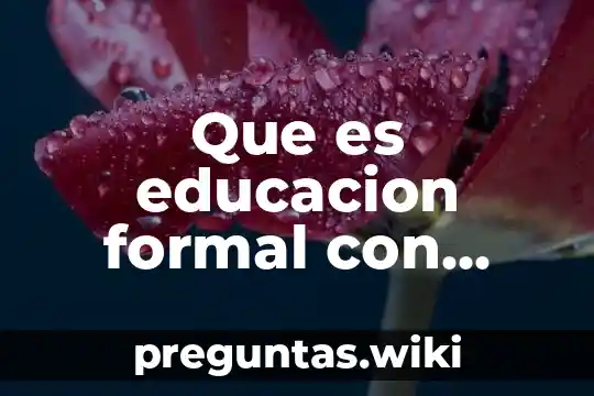 Que es educacion formal con autor