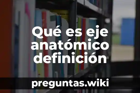 Qué es eje anatómico definición