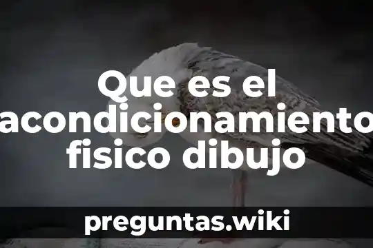 Que es el acondicionamiento fisico dibujo