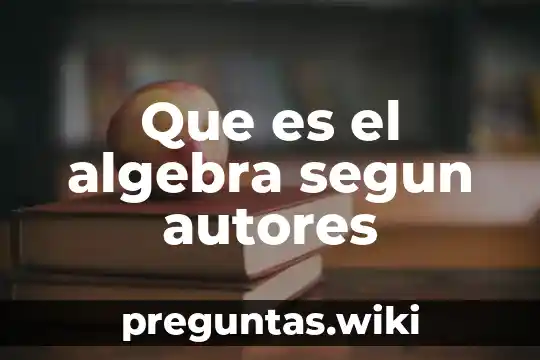 Que es el algebra segun autores