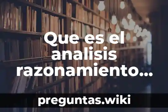 Que es el analisis razonamiento inductivo