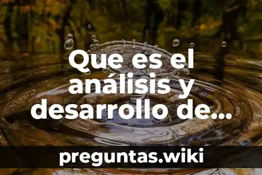 Que es el análisis y desarrollo de sistemas
