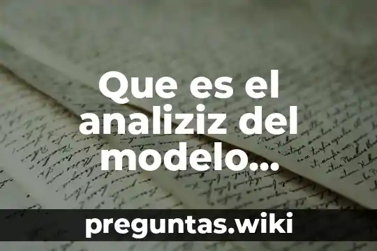 Que es el analiziz del modelo organizacional