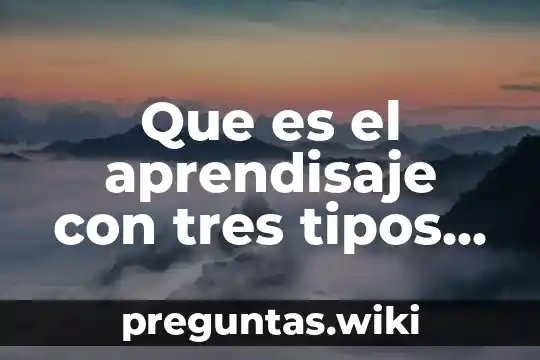 Que es el aprendisaje con tres tipos de autores