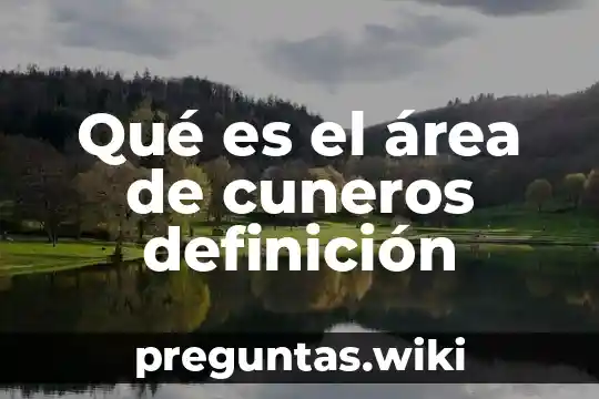 Qué es el área de cuneros definición