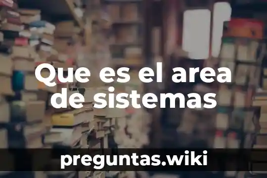 Que es el area de sistemas