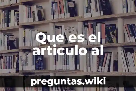 Que es el articulo al