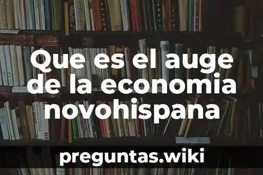 Que es el auge de la economia novohispana