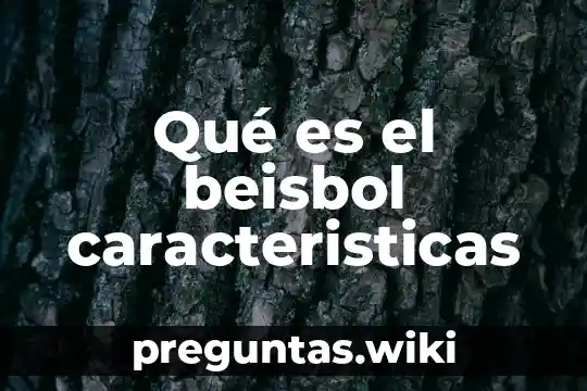Qué es el beisbol caracteristicas