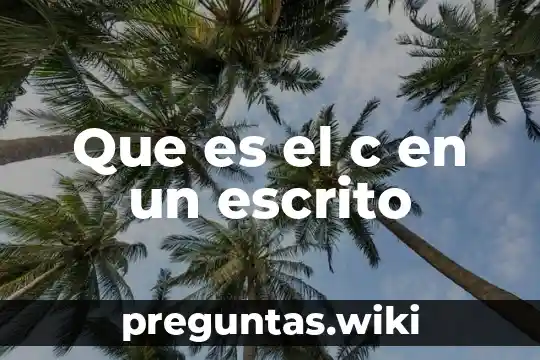 Que es el c en un escrito