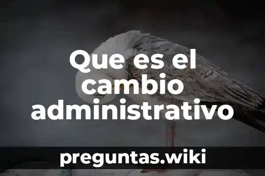 Que es el cambio administrativo