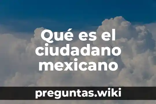 Qué es el ciudadano mexicano