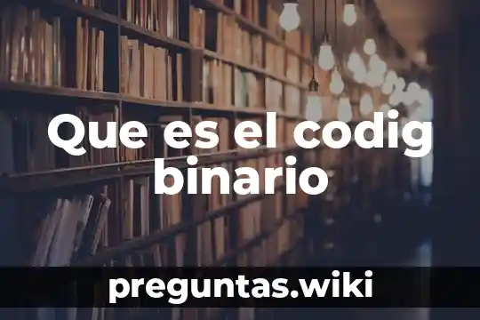 Que es el codig binario