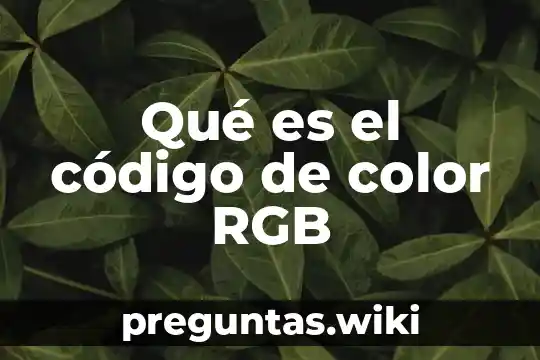 Qué es el código de color RGB
