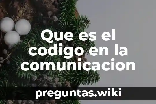 Que es el codigo en la comunicacion