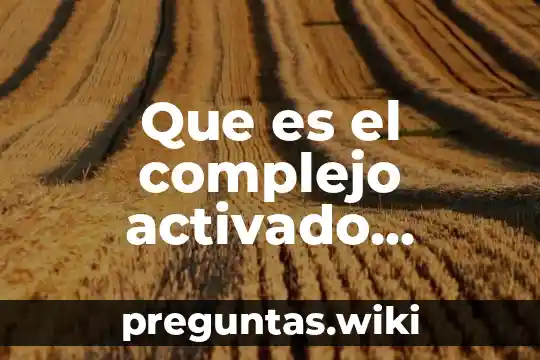 Que es el complejo activado barrera yahoo